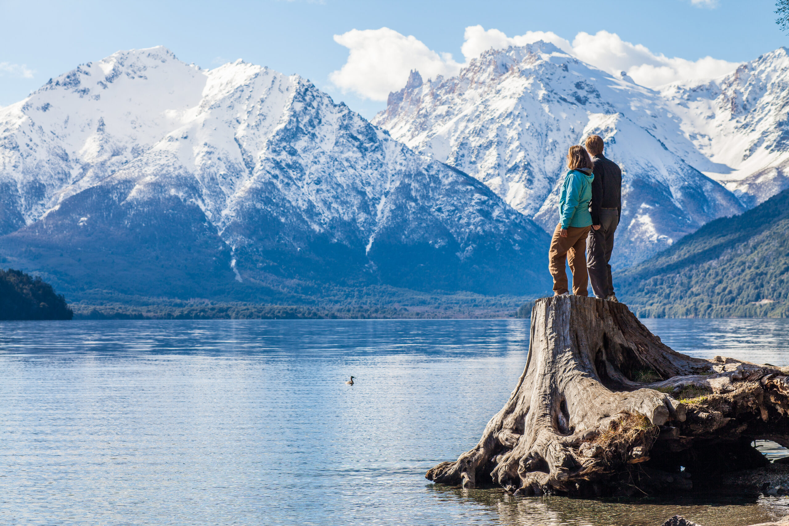 A,Couple,Admiring,Some,Very,Scenic,Views,Outside,Bariloche,,Patagonia,